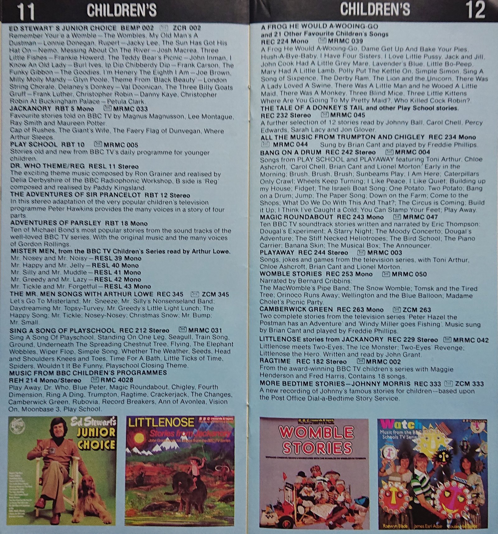 Other pages of catalogue BBC Records catalogue 1979 early